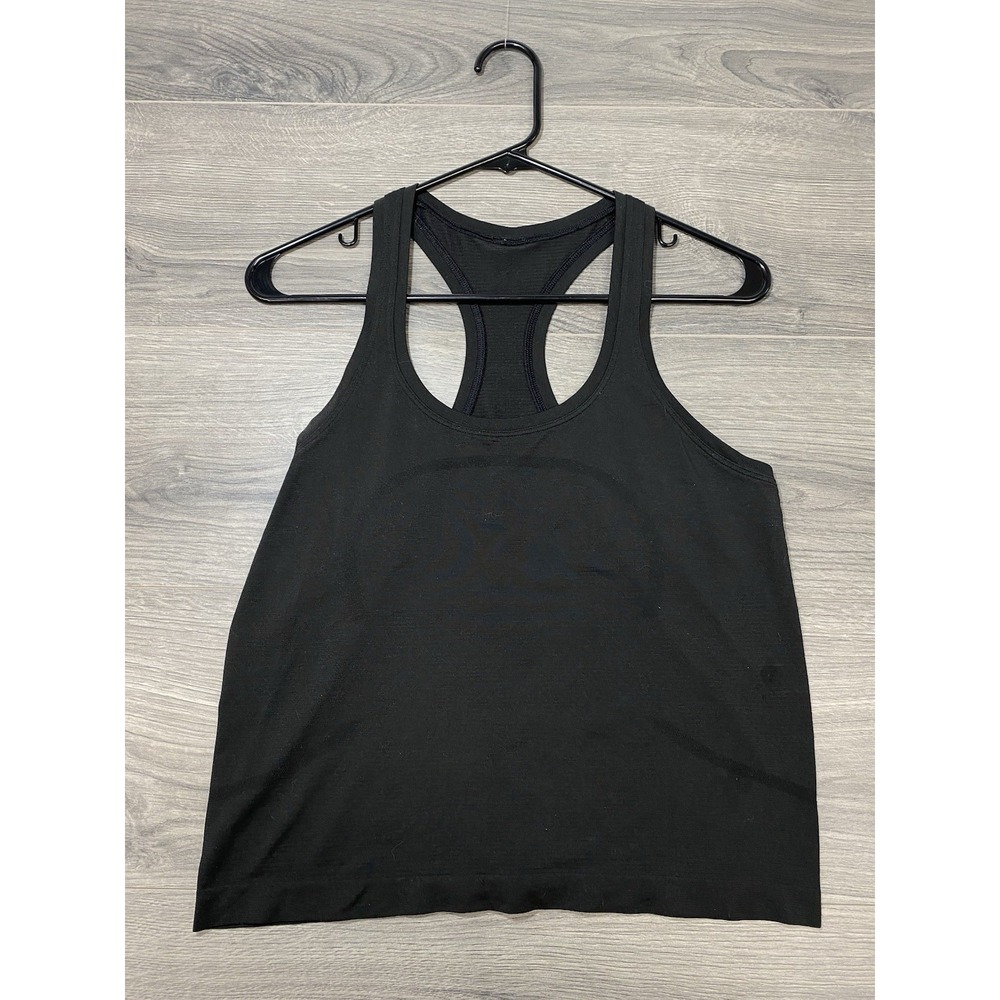 Lululemon Swiftly Tech Tank Womens 8 Black Racerback Hip Length Athletic